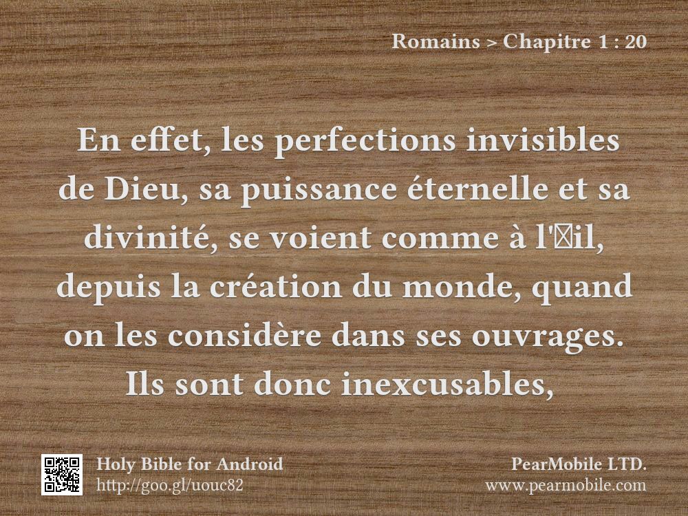 Romains, Chapitre 1:20